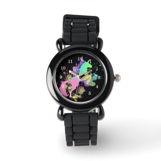 Colour Splash Fantasy Rainbow Unicorn Watch (Front)