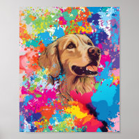 Colour Splash Golden Retriever– Joyful Dog 
