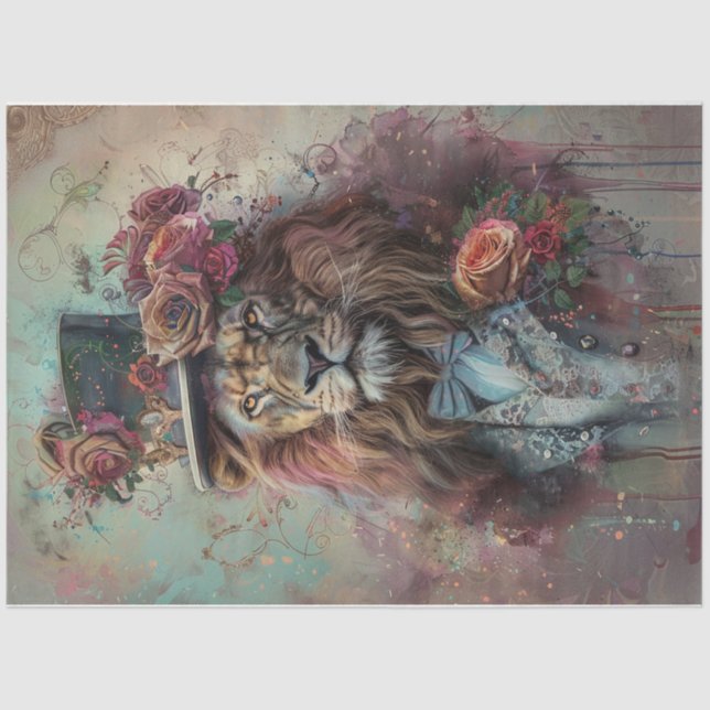 Colour splash lion tissue paper (Front)