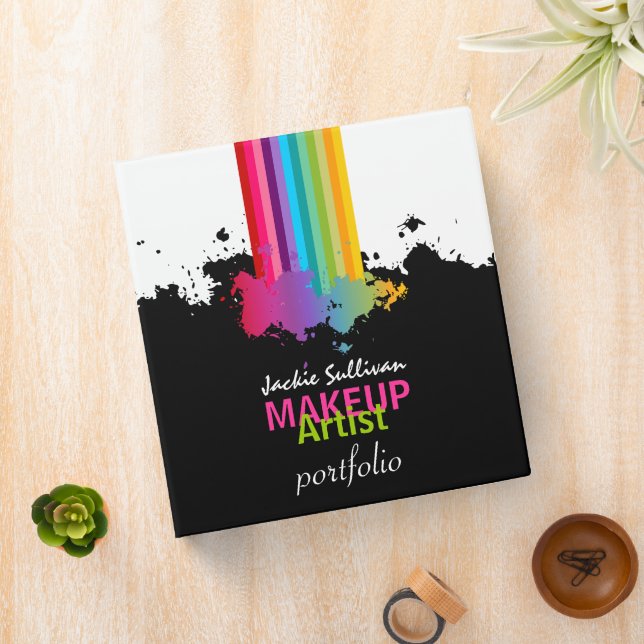 Colour Splash Makeup Artist Portfolio 1.5 Inch Binder (In Situ)