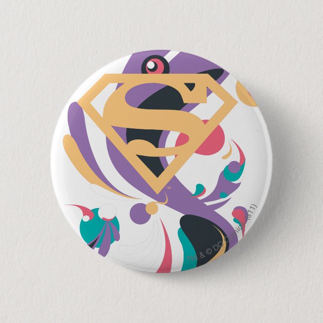 Colour Splash Orange 2 Inch Round Button (Front)