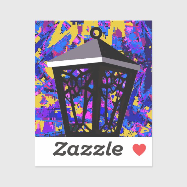 Colour Splash Owl Lantern Sticker (Sheet)