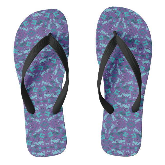 Colour Splash Pattern Flip Flops (Footbed)