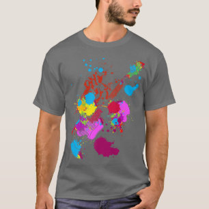 Colour Splash Playing Rock Guitar Guitarist Band R T-Shirt
