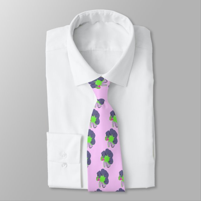 Colour Splash/ PopArt Flower Tie (Tied)