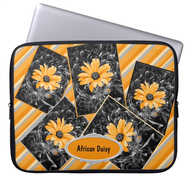 Colour Splash Spring Flash African Daisy Laptop Sleeve (Front)