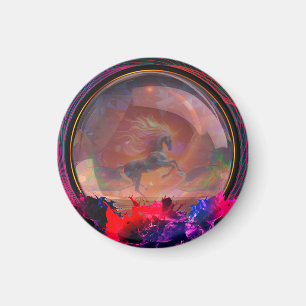 Colour Splash Unicorn Magnet