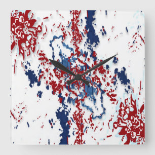 Colour Splashes Wall Clock