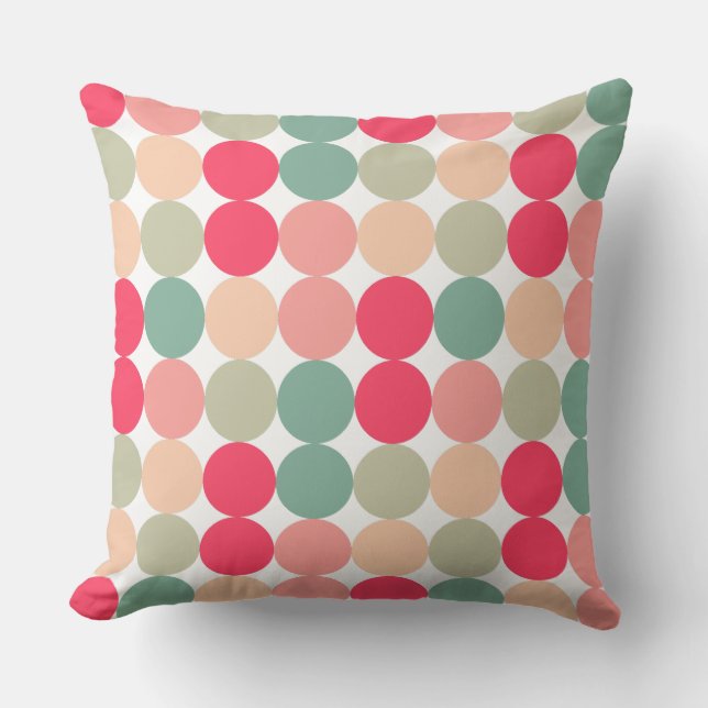 Colour Spots 01 Throw Pillow (Front)