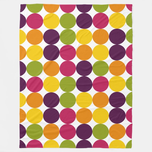 Colour Spots 03 Fleece Blanket (Front)