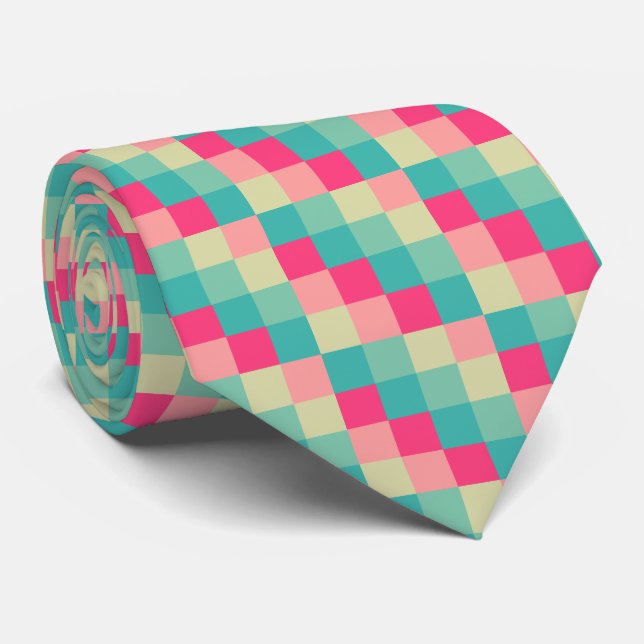 Colour Squares 013 Tie (Rolled)