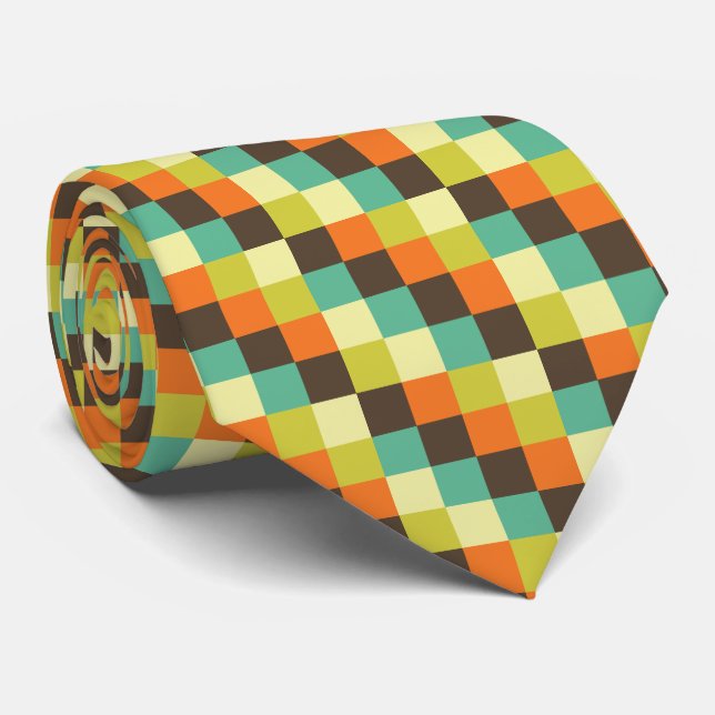Colour Squares 014 Tie (Rolled)