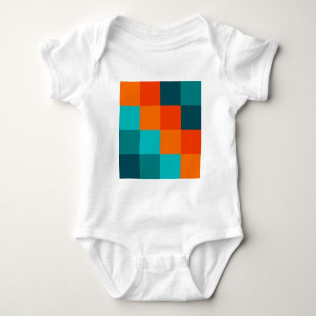 Colour Squares Baby Bodysuit (Front)