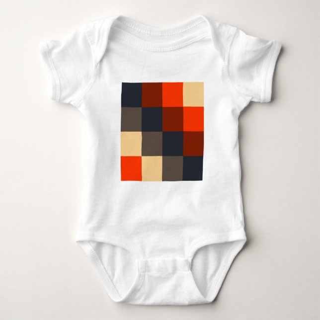 Colour Squares Baby Bodysuit (Front)