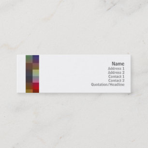 Colour Squares - Skinny Mini Business Card