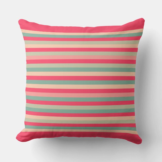 Colour Stiped 151214 Throw Pillow (Front)