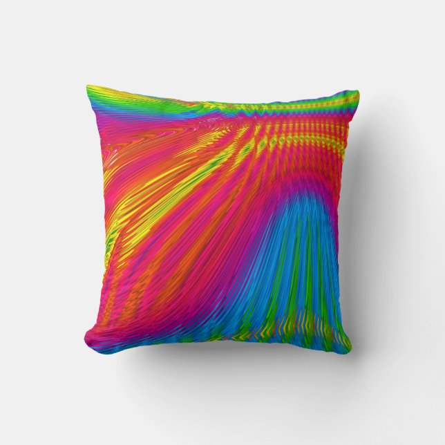Colour Streaks-Square Throw Pillow (Front)