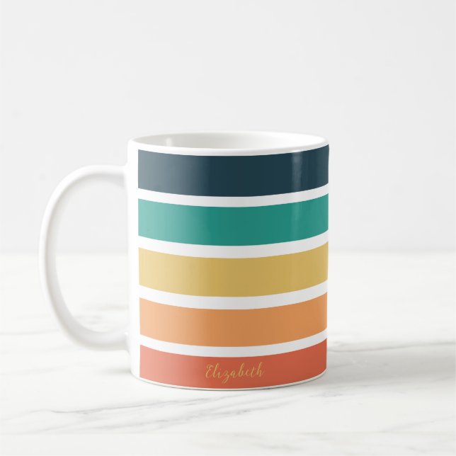 Colour Stripe  Coffee Mug (Left)