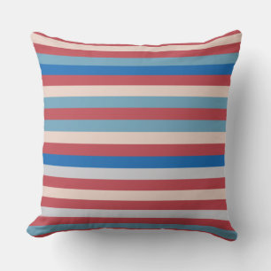 Colour Striped 121214 (Larger Stripe) Throw Pillow
