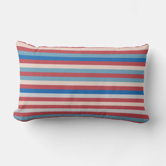 Colour Striped 121214 Lumbar Pillow (Front)
