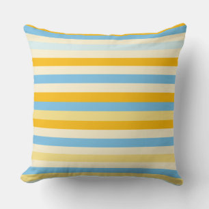 Colour Striped 131214 (Larger Stripe) Throw Pillow