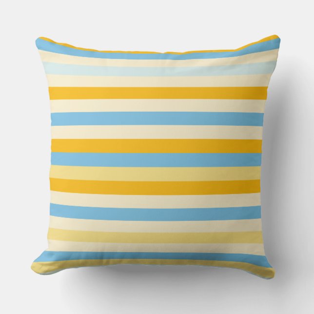 Colour Striped 131214 (Larger Stripe) Throw Pillow (Front)