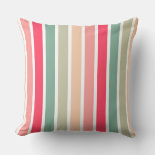 Colour Stripes 01 Throw Pillow