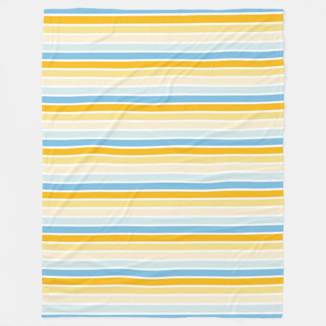 Colour Stripes 02 - Horizontal Fleece Blanket (Front)