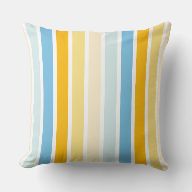 Colour Stripes 02 Throw Pillow (Front)