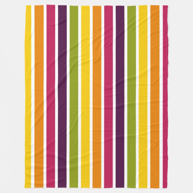 Colour Stripes 03 Fleece Blanket (Front)
