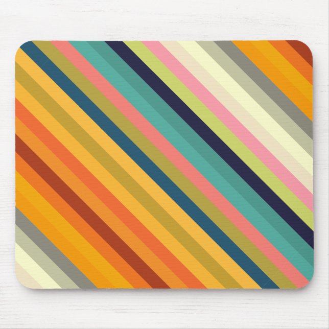colour stripes colourful pastel 002 mouse pad (Front)