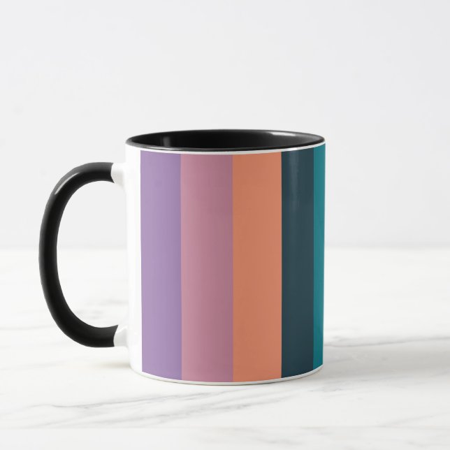 colour stripes colourful pastel mug (Left)