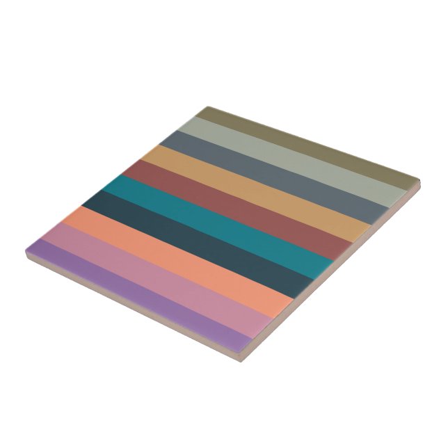 colour stripes in colourful pastel tile (Side)