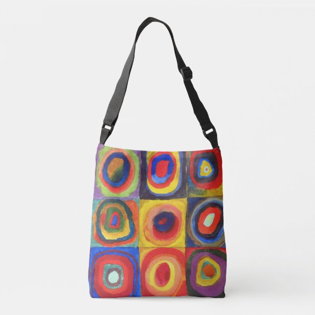 Colour Study by Wassily Kandinsky Crossbody Bag (Back)