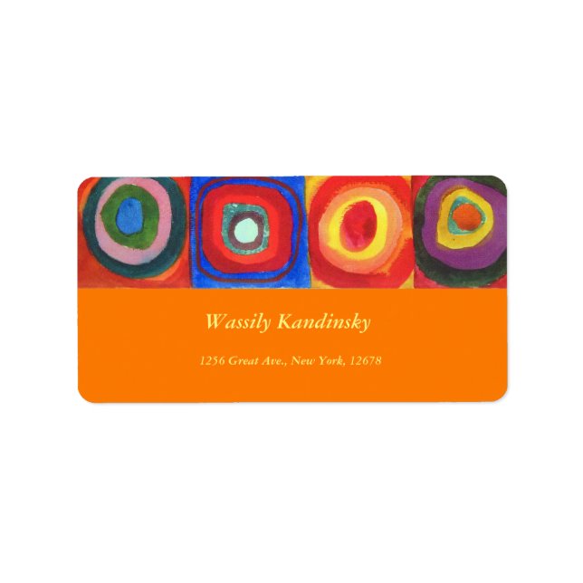 Colour Study by Wassily Kandinsky Label (Front)