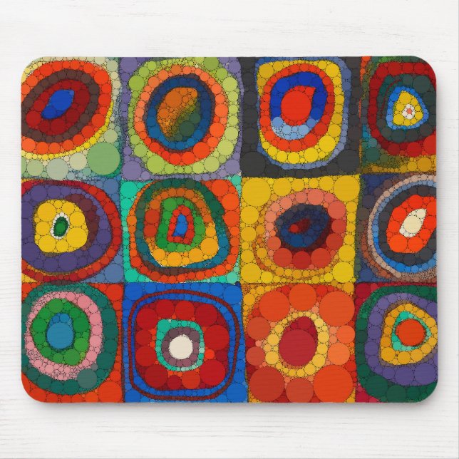 Colour Study, Infinity Dots by Wassily Kandinsky Mouse Pad (Front)