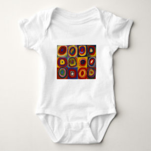 Colour Study of Squares Circles Baby Bodysuit