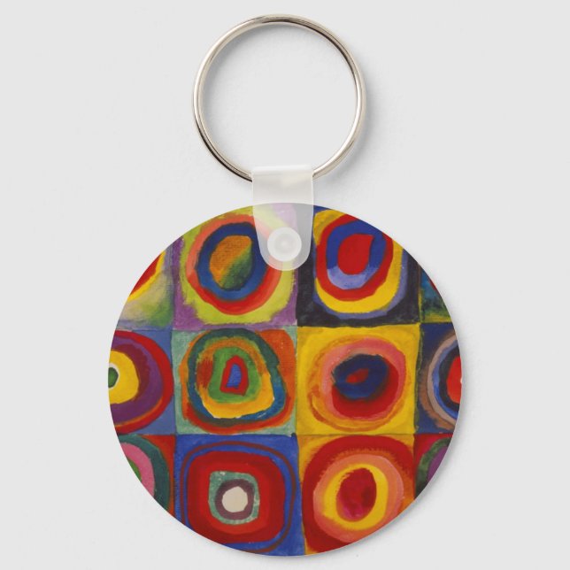 Colour Study of Squares Circles by Kandinsky Keychain (Front)