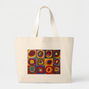 Colour Study of Squares Circles by Kandinsky Large Tote Bag