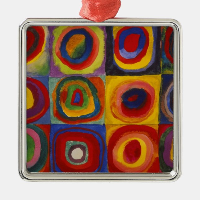 Colour Study of Squares Circles by Kandinsky Metal Ornament (Front)
