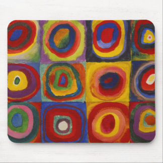 Colour Study of Squares Circles by Kandinsky Mouse Pad