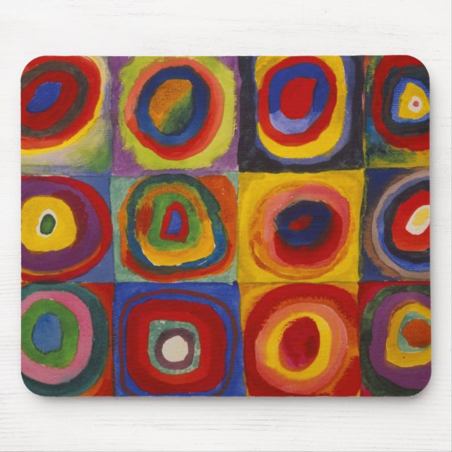 Colour Study of Squares Circles by Kandinsky Mouse Pad (Front)