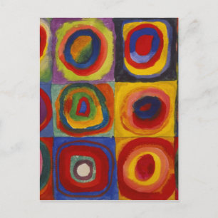 Colour Study of Squares Circles by Kandinsky Postcard