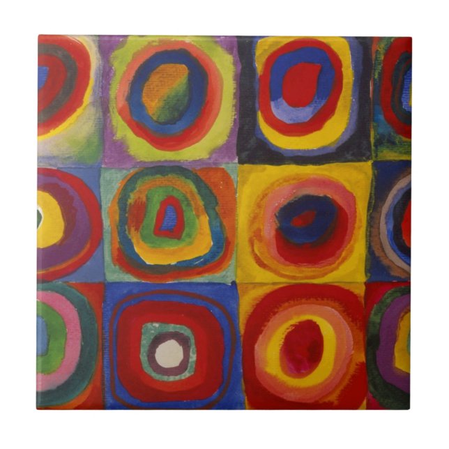 Colour Study of Squares Circles by Kandinsky Tile (Front)