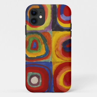 Colour Study of Squares Circles iPhone 11 Case