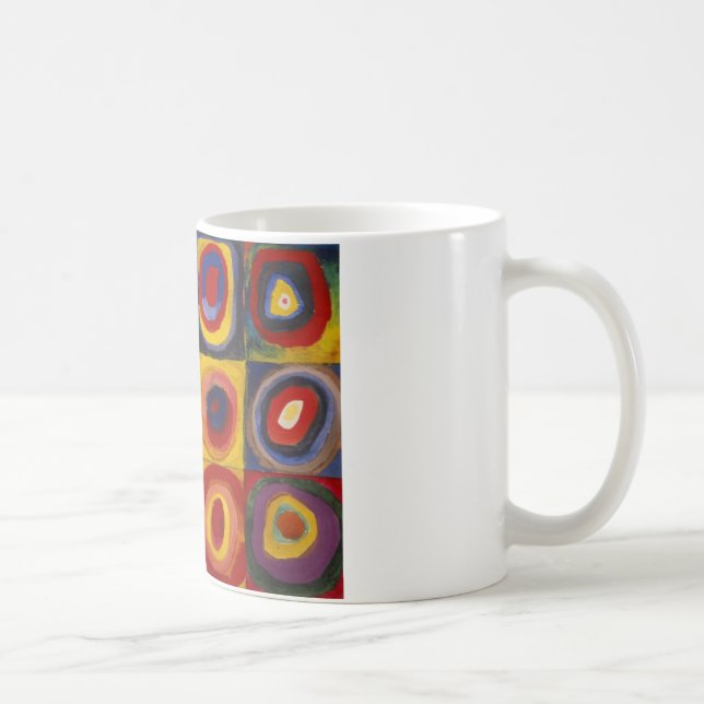 Colour Study of Squares Circles Coffee Mug (Right)