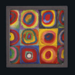 Colour Study of Squares Circles Jewelry Box<br><div class="desc">Kandinsky's Modern Abstract Oil Paintings  on Canvas Series - Colour Study Squares Circles Painting</div>