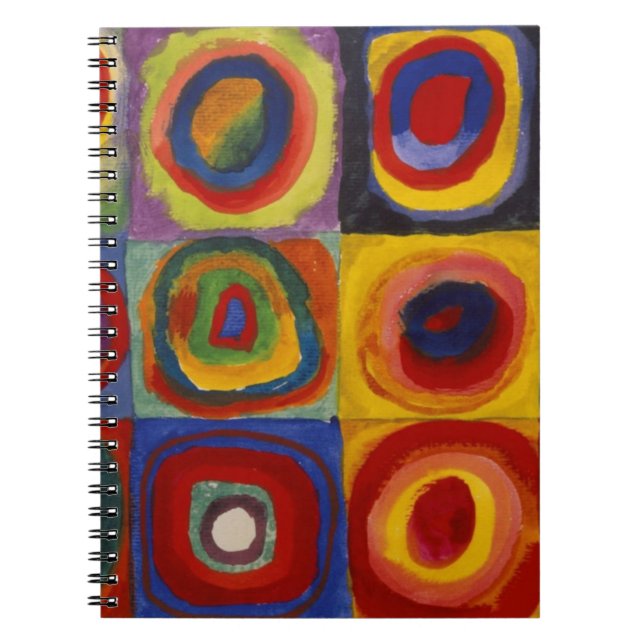 Colour Study of Squares Circles Notebook (Front)