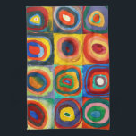 Colour Study | Wassily Kandinsky Kitchen Towel<br><div class="desc">Colour Study, Squares with Concentric Circles (1913) | Wassily Kandinsky’s Colour Study: Squares with Concentric Circles is a vibrant exploration of colour and form, featuring a grid of squares filled with concentric circles in an array of bold and contrasting hues. Each square contains unique colour combinations, creating a visual rhythm...</div>