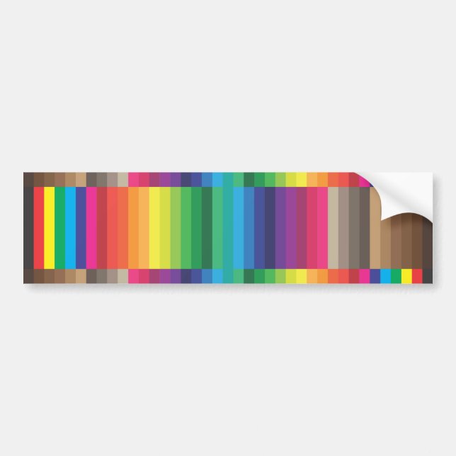 Colour swatch CMYK Bumper Sticker (Front)